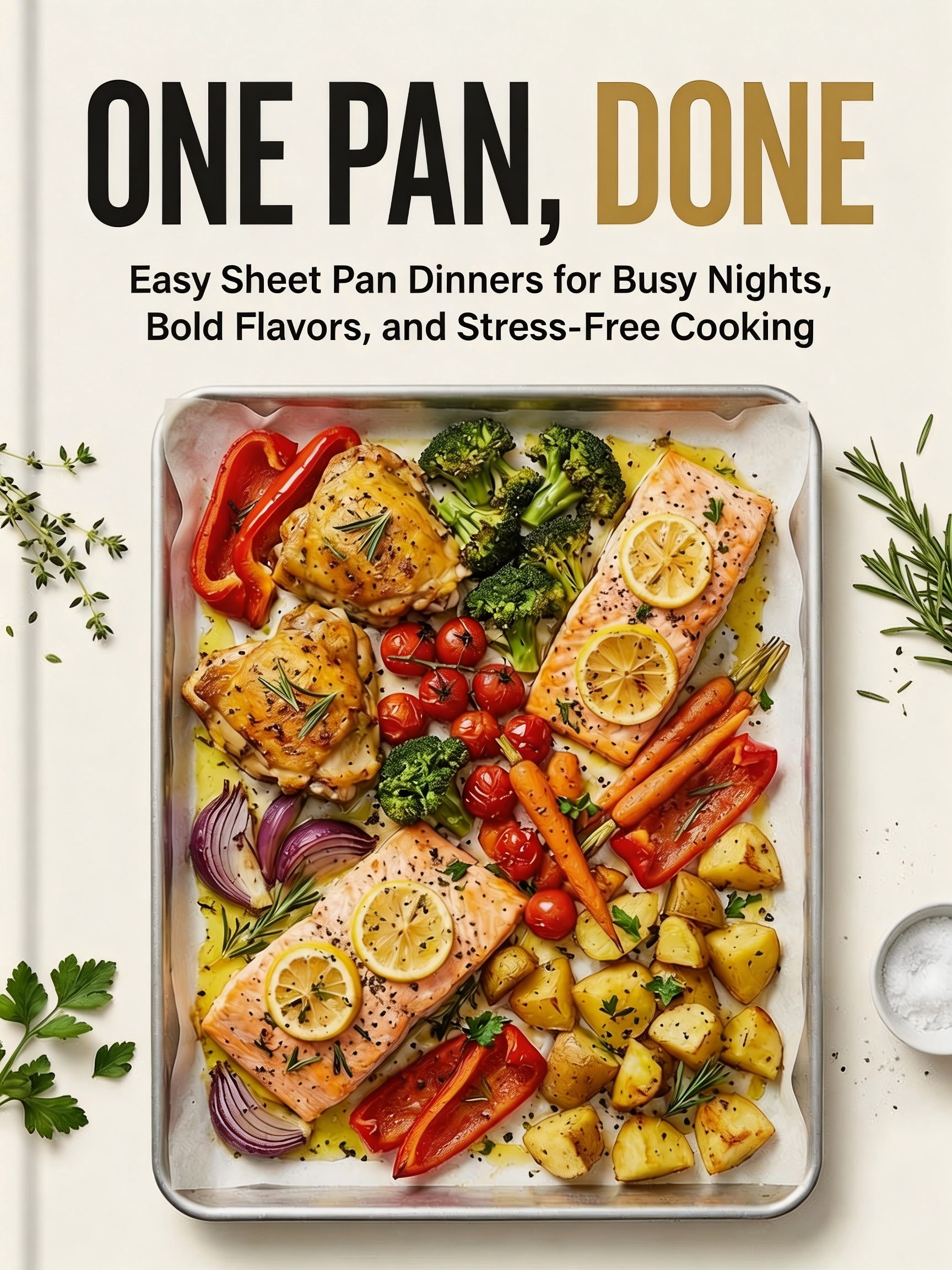One Pan, Done，Easy Sheet Pan Dinners for Busy Nights, Bold Flavors, and Stress-Free Cooking