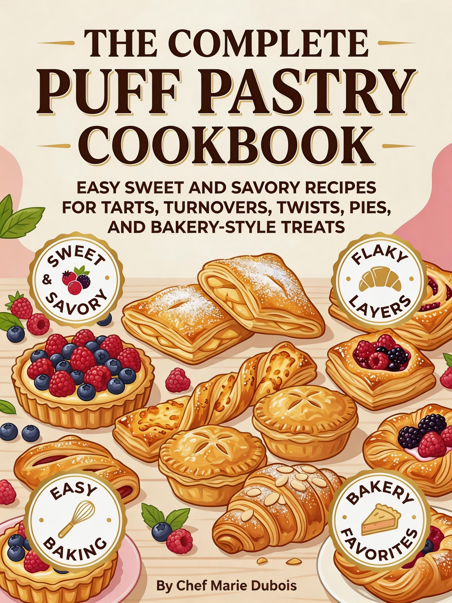The Complete Puff Pastry Cookbook：Easy Sweet and Savory Recipes for Tarts, Turnovers, Twists, Pies, and Bakery-Style Treats