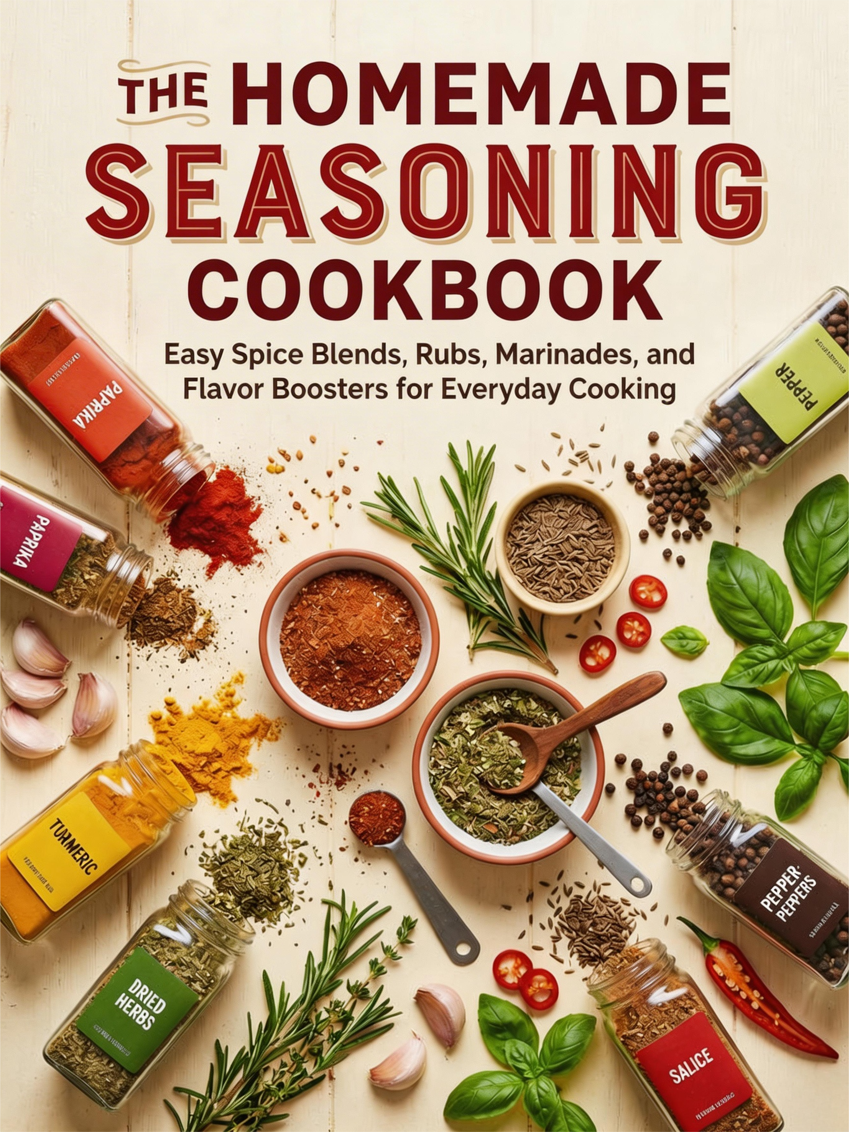 The Homemade Seasoning Cookbook：Easy Spice Blends, Rubs, Marinades, and Flavor Boosters for Everyday Cooking