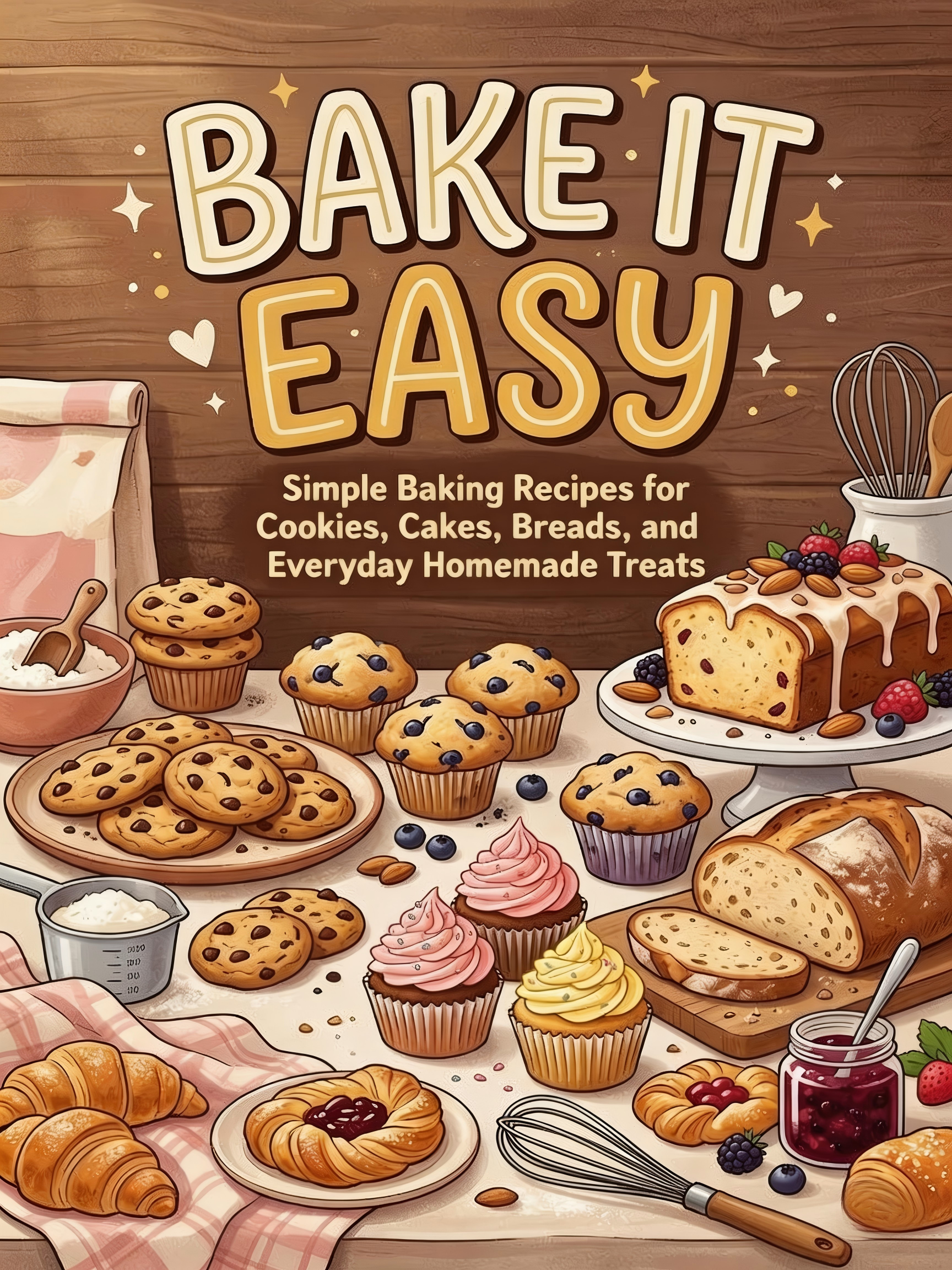Bake It Easy：Simple Baking Recipes for Cookies, Cakes, Breads, and Everyday Homemade Treats