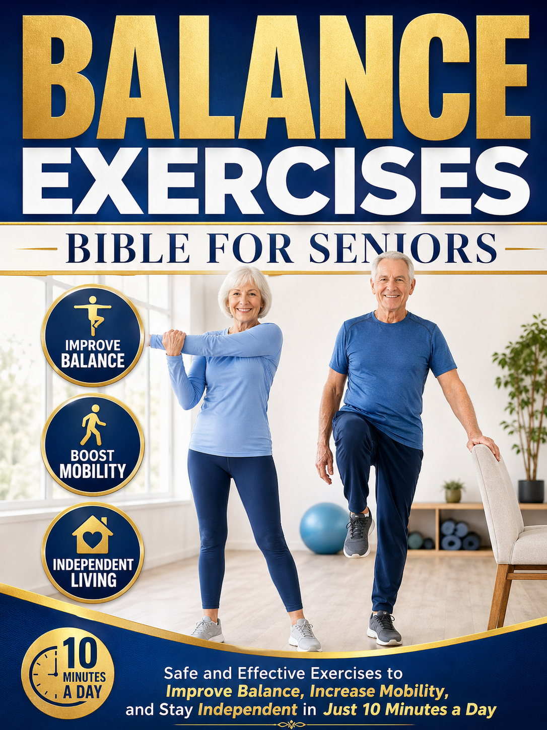 Balance Exercises Bible for Seniors: Safe and Effective Exercises to Improve Balance, Increase Mobility, and Stay Independent in Just 10 Minutes a Day(Spiral Bound)